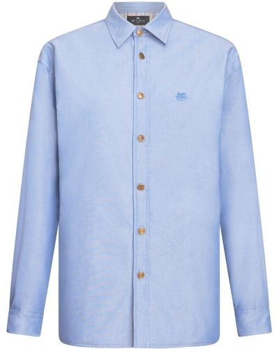 Etro Padded Cotton Shirt Jacket - Blue