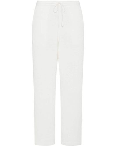 Rosetta Getty X Violet Getty Wool-cotton Track Trousers - White