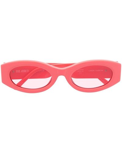 Linda Farrow Gafas de sol Berta con montura rectangular - Rojo