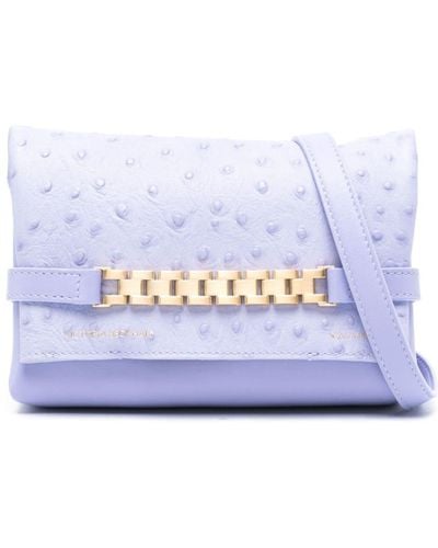 Victoria Beckham Mini Chain Pouch Cross Body Bag - Blue
