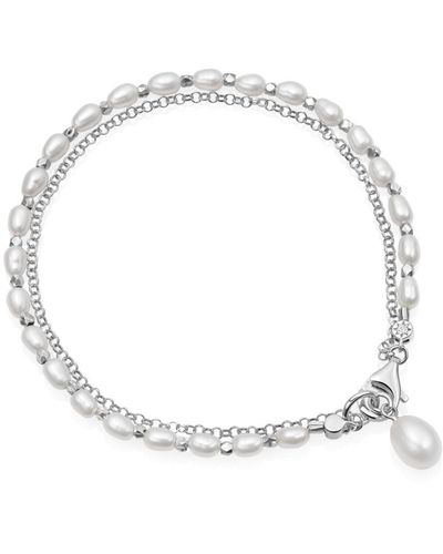 Astley Clarke Pearl Biography Bracelet - White