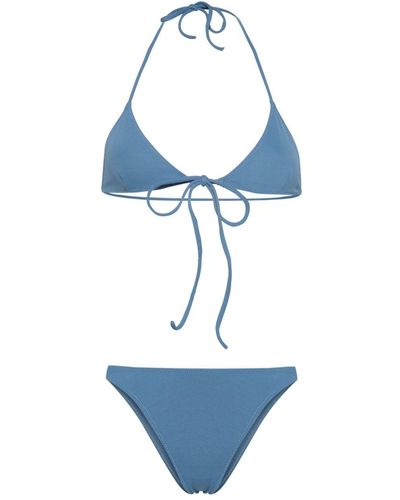 Lido Tredici Geribbelde Bikini - Blauw