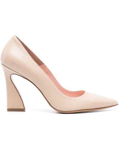 Anna F. 98mm Leather Court Shoes - Pink