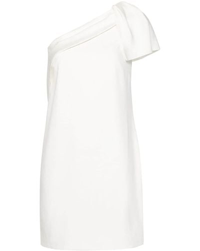 Roland Mouret Vestido corto de crepé de una sola manga - Blanco