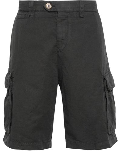 Brunello Cucinelli Cargo-Shorts aus Twill - Grau