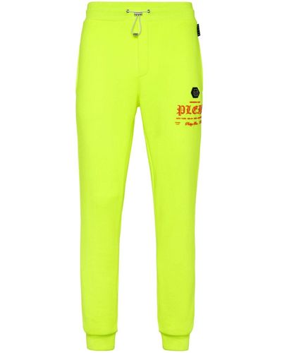Philipp Plein Logo-print Track Trousers - Yellow