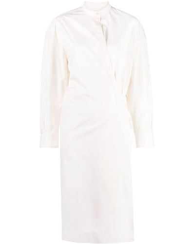 Lemaire ツイストディテール シャツドレス - ホワイト