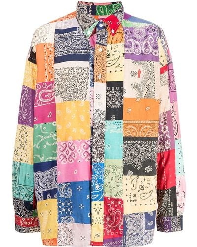 READYMADE Patchwork Cotton Shirt - Multicolor