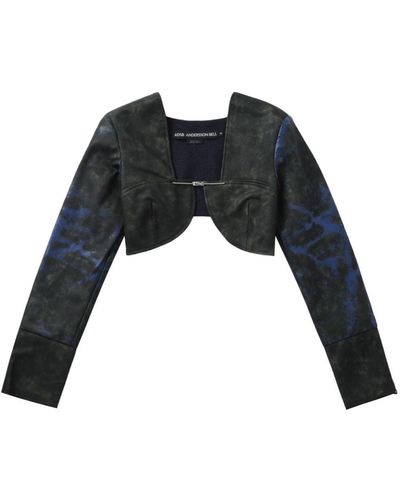ANDERSSON BELL Crack Paint Bolero Jacket - Black