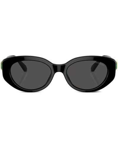 Swarovski Crystal-embellished Cat-eye Frame Sunglasses - Black