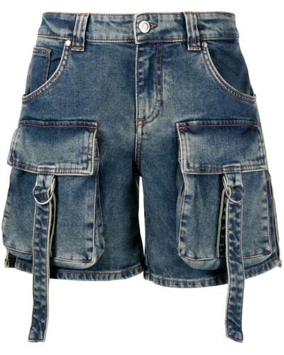 Blumarine Denim Cotton Shorts - Blue