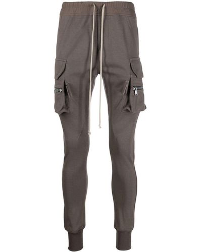 Rick Owens Drawstring-waist Tapered Pants - Grey