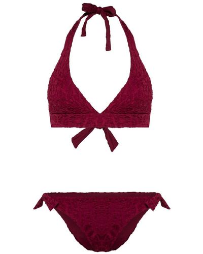 Fisico Textured-finish Bikini Set