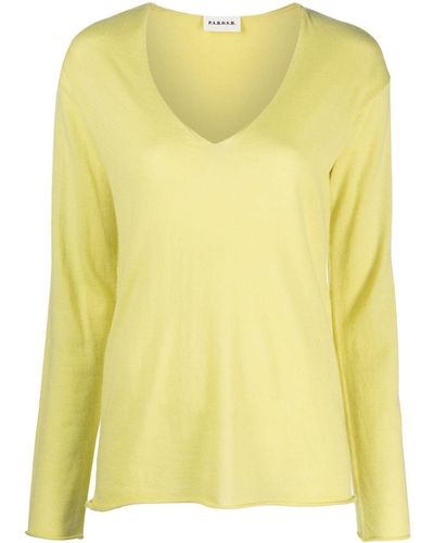 P.A.R.O.S.H. Pull fin en cachemire - Jaune