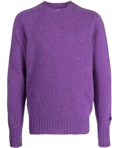 Doppiaa Crew-neck Virgin Wool Jumper - Purple