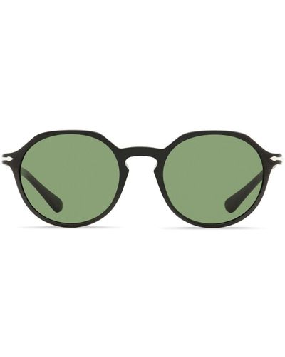 Persol Sonnenbrille mit ovalem Gestell - Grün