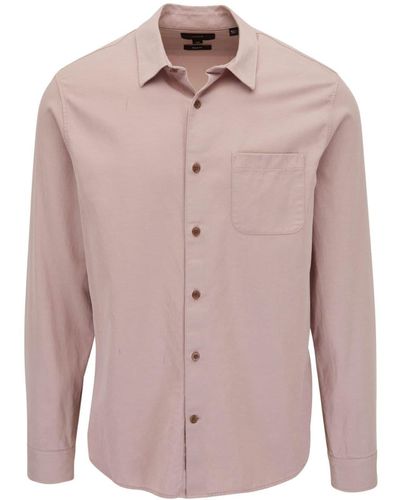 Vince Button-down Twill Shirt - Pink