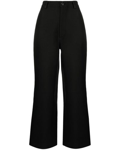 Nanushka Pantalon Vidia à coupe droite - Noir