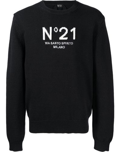 N°21 ロゴ セーター - ブラック