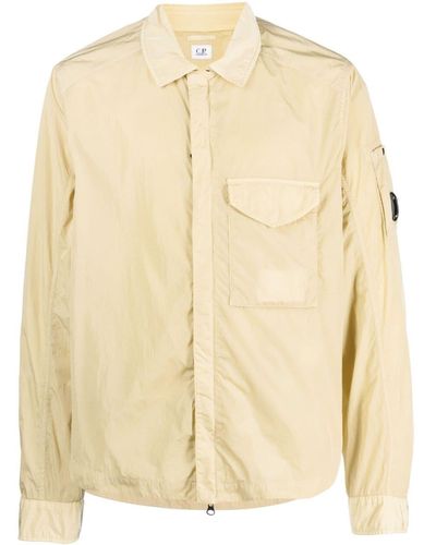 C.P. Company Giacca-camicia con placca logo - Neutro