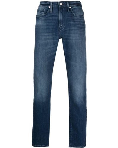 FRAME Tief sitzende Slim-Fit-Jeans - Blau