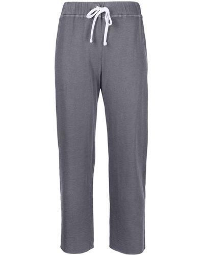 James Perse Garment-dyed Cotton Track Trousers - Grey