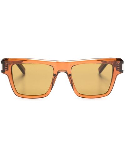 Saint Laurent Sl469 Square-frame Sunglasses - Natural
