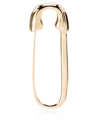 Anita Ko 18kt Yellow Gold Safety Pin Earring - White