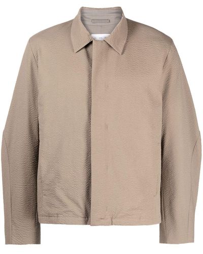 Post Archive Faction PAF Crinkled Long-sleeve Shirt Jacket - Natural