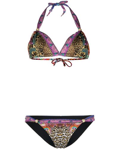 Camilla Bikini Met Print - Bruin