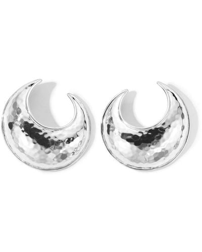 Ippolita Sterling Silver Classico Crescent Extra Large Earrings - White