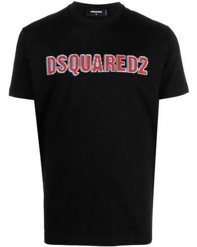 DSquared² Logo-print Cotton T-shirt - Zwart