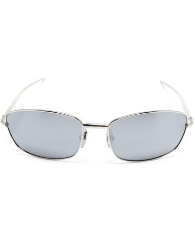 Chimi Metallic Rectangle-frame Sunglasses - Grey