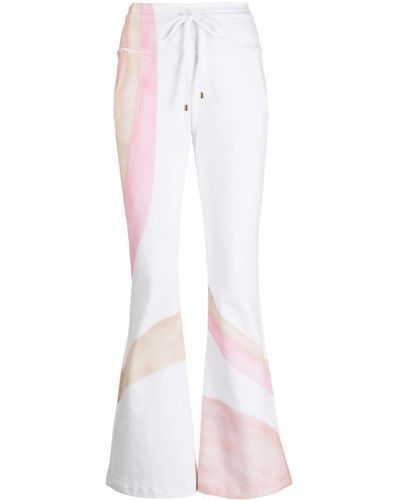 Madison Maison X Designing Hollywood Hand-painted Cotton Track Trousers - Wit