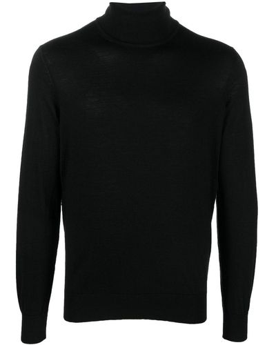 Zegna Gestrickter Rollkragenpullover - Schwarz