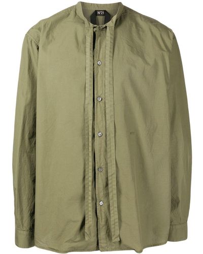 N°21 Overhemd Met Trekkoord - Groen