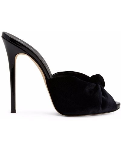 Giuseppe Zanotti Bridget Velvet Sandals - Black