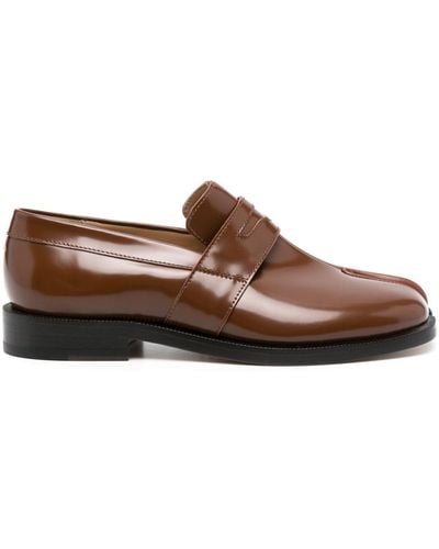 Maison Margiela Tabi Leather Loafers - Brown