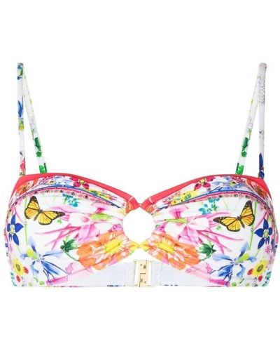 Camilla Bikinitop Met Bloemenprint - Blauw