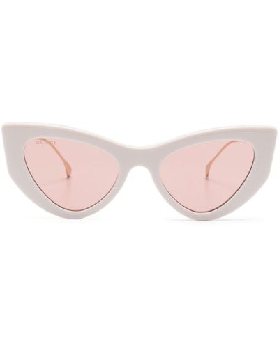 Gucci Cat-Eye-Sonnenbrille mit GG - Pink