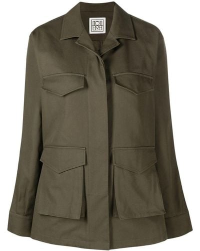 Totême Cargo-style Cotton Jacket - Green