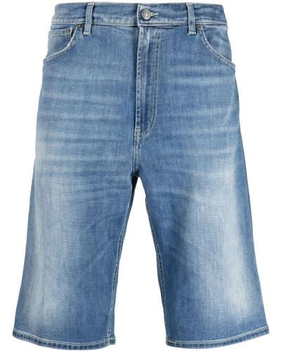 Dondup Straight-leg Bermuda Denim Shorts - Blue