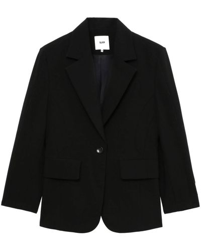 SJYP Logo-appliqué Blazer - Black