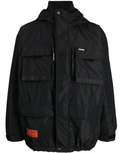 Izzue Logo-print Hooded Jacket - Black