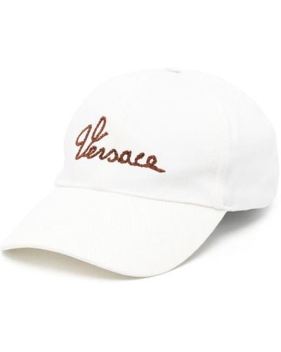 Versace Cappello da baseball con ricamo - Bianco