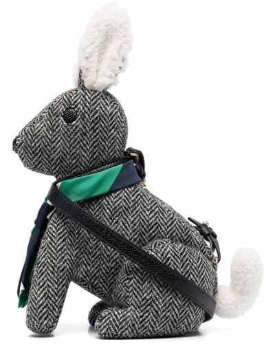 Thom Browne Kleine Rabbit Tasche - Grau