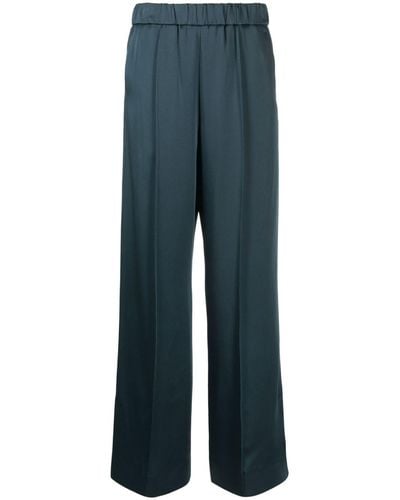 Jil Sander Pantalon à taille élastique - Bleu