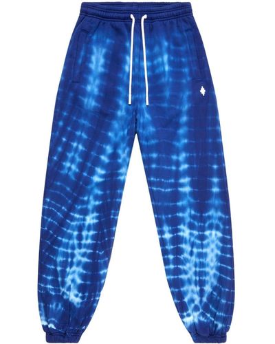 Marcelo Burlon Pantalones de chándal AOP con estampado Soundwaves - Azul