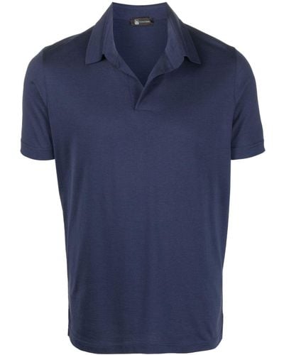 Colombo シルクブレンド ショートスリーブシャツ - ブルー