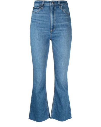 Rag & Bone Jeans Casey crop svasati - Blu